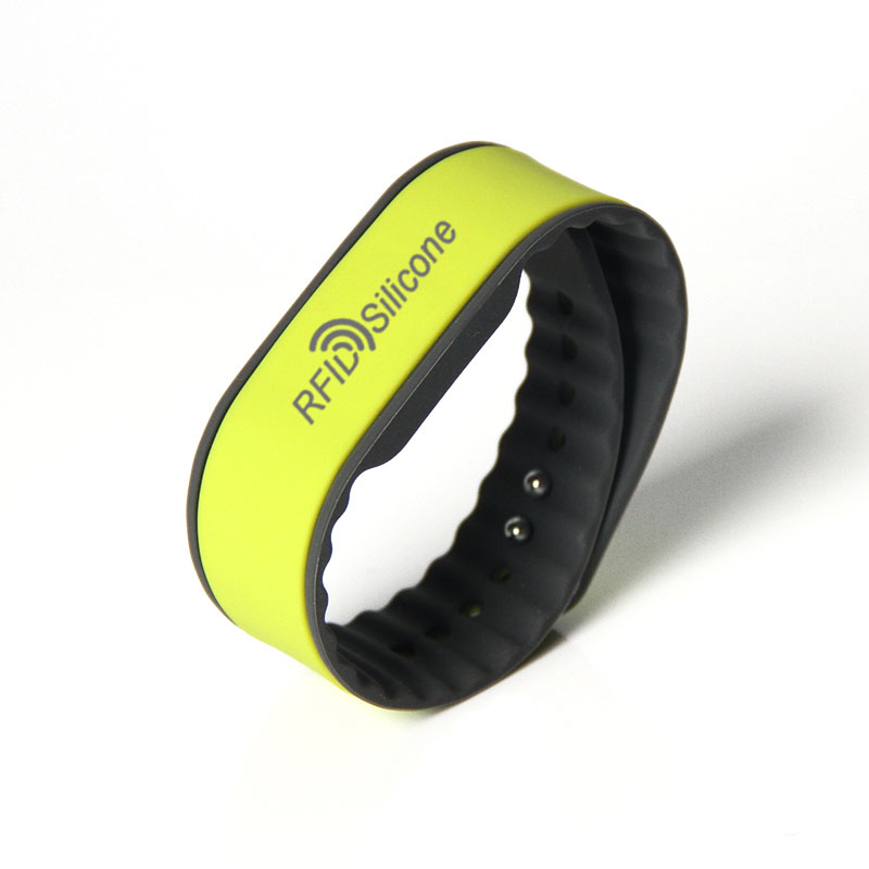 Two-color Silicone Bracelets Adjustable NFC Wristbands For Events