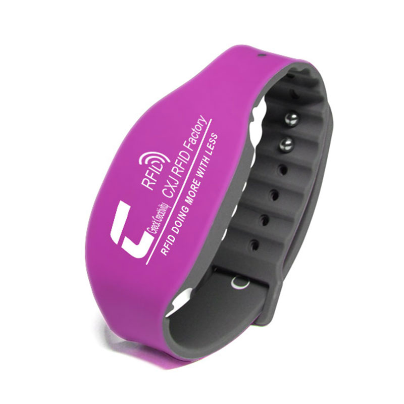 Passive Long Range RFID Wristband Adjustable UHF Silicone Bracelet