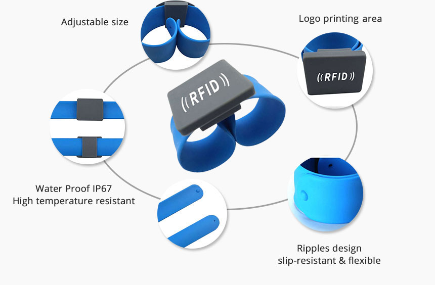 Flexible Slap Silicone NFC Wristband RS-AW046 Details
