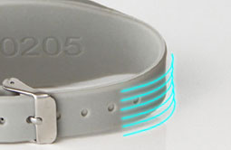 Grey Smooth RFID Silicone Wristband RS-AW039