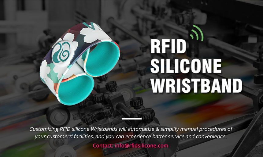 Printable Silicone Slap Snap Bracelets LF 125khz RFID Wristband