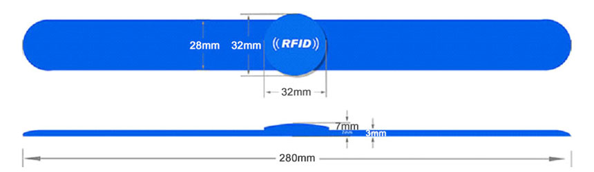 Silicone Slap Snap RFID Wristband RS-AW045