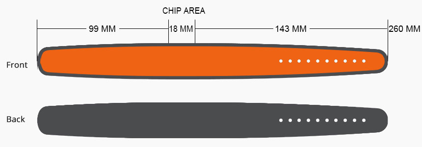 Custom RFID Bracelet Silicone Wristband RS-AW014 Size