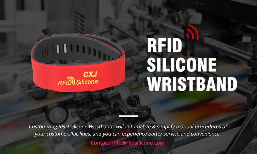 RS-AW022 UHF HF LF Silicone RFID Bracelets For Events