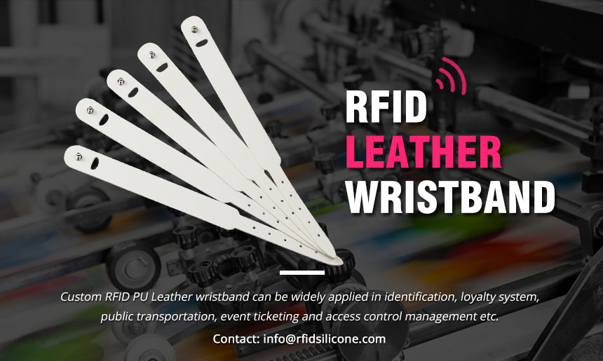 Wholesale Waterproof Pure color NFC Leather Bracelet at RFIDSilicone.com