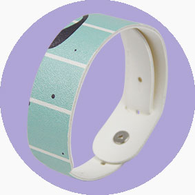 Fashionable RFID PU Leather Printed Wristbands
