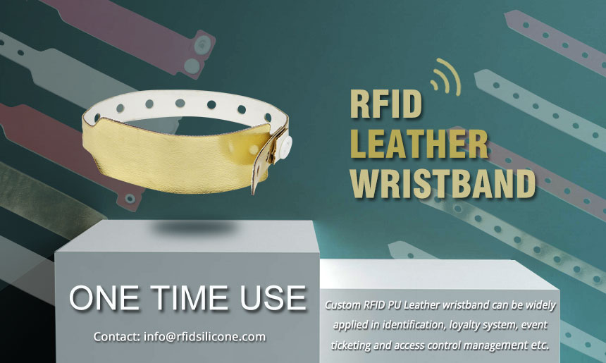 Wholesale Disposable RFID Leather Wristbands for sale