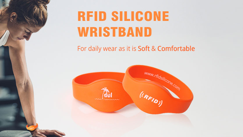 Oval Head Closed Loop RFID Silicone Wristbands