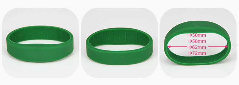 Eco Silicone RS-CW010 RFID Access Control Wristbands Size