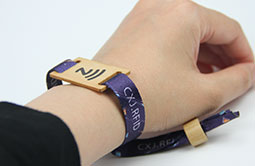 Wearable Printed RS-FW001 RFID Fabric Wristbands For Events
