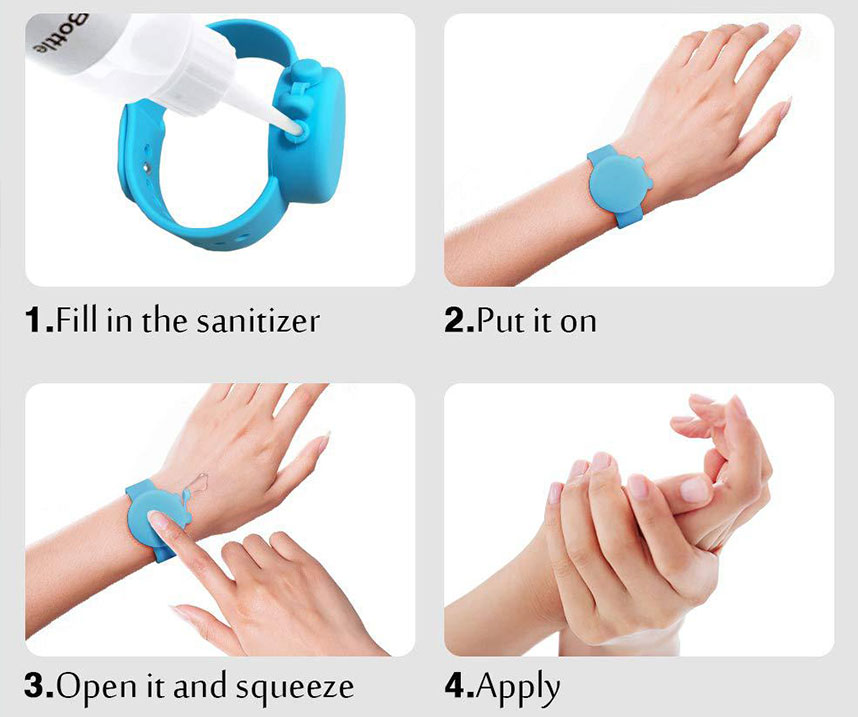 How to use hand sanitizer wearable bracelet