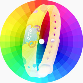 The silicone wristband can be customized in any Pantone color