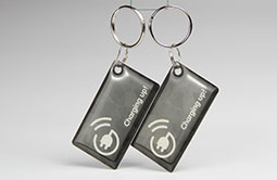 Double-sided Epoxy NFC key tags with metal buckle