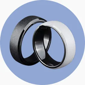 Black & White Ceramic NFC RFID Ring