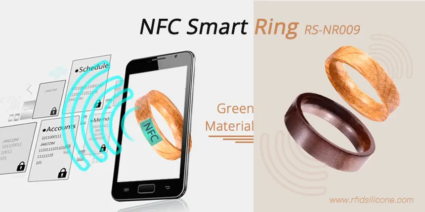 Wood NFC Ring Payment NTAG213 Smart Finger Ring