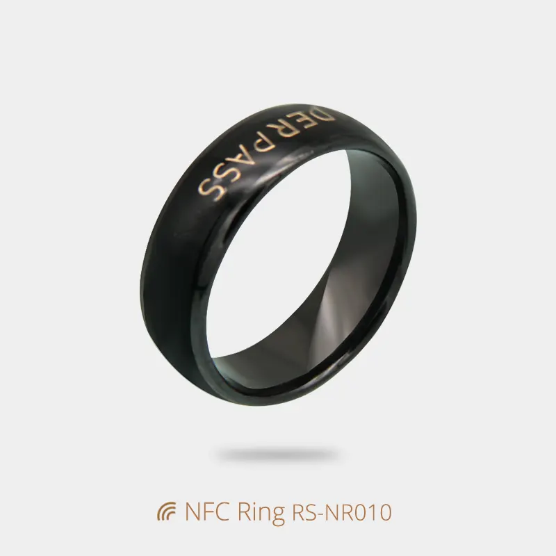 Best Contactless Payment Ring Black Ceramics Ring with LOGO