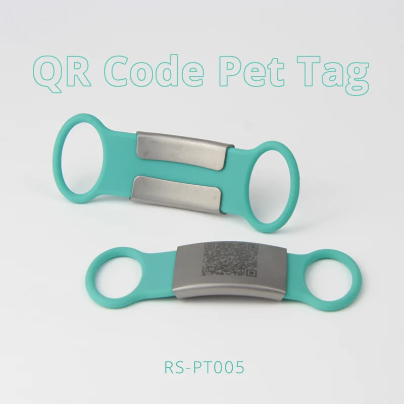 Wholesale QR Code Dog Tag Engraved Metal Pet Tag