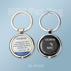 Stainless Steel Edge NTAG216 Pet Tag NFC Epoxy Tags
