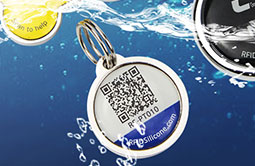 Waterproof Metal Edge NFC Smart Dog Tag QR Code Tag