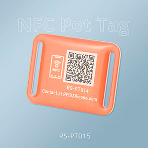 Custom Sewn In Dog Collar Epoxy NFC & QR Code Pet Tag