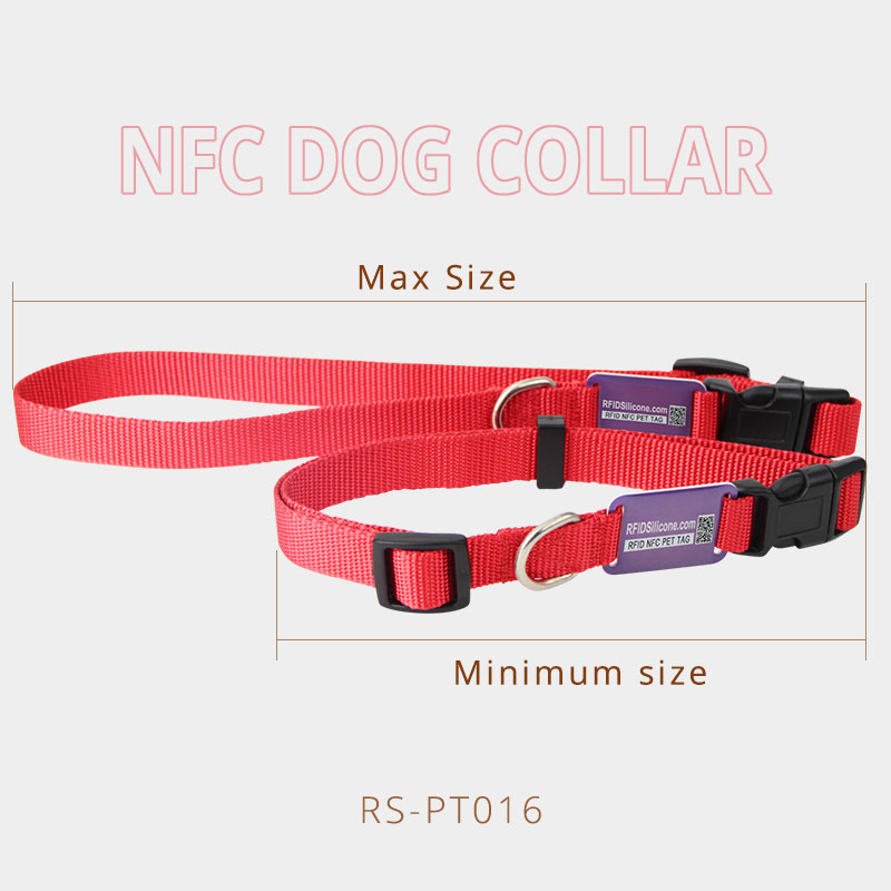 Buy NFC Dog Collar QR Code Pet Collars with Mini NFC Card