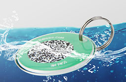 Waterproof Full Epoxy Diameter 34mm Anti-lost NFC & QR Code Dog Tag RS-PT019