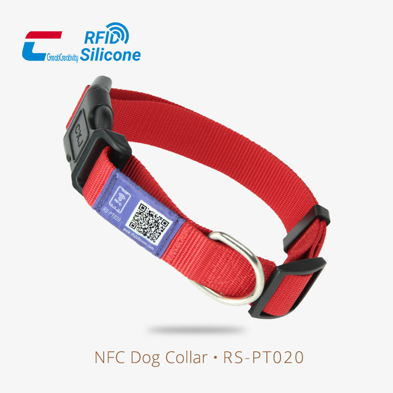 Custom RFID Dog Collar NFC & QR Code Nylon Pet Collars