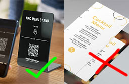NFC menu is environmentally friendly and can reduce printing costs