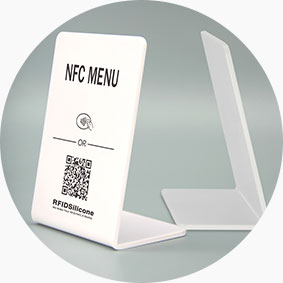 Acrylic NFC menu with customizable colors