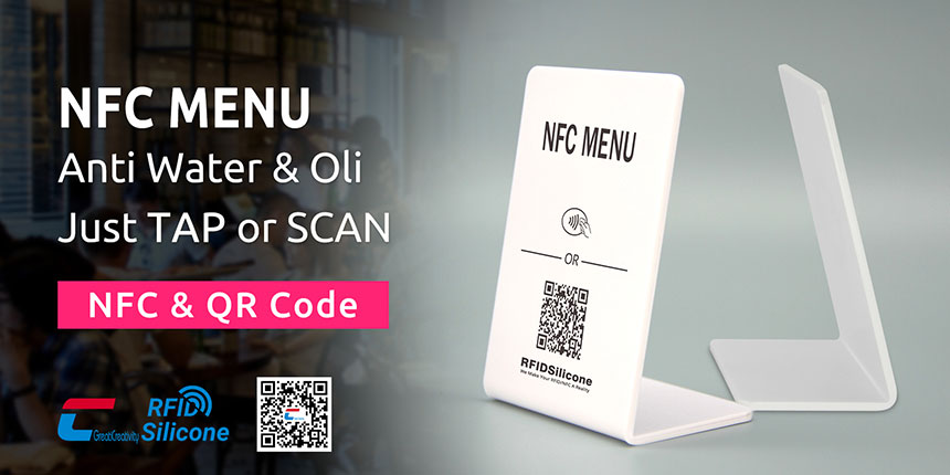 Waterproof and oilproof NFC & QR code menu RS-NM002 for quick and easy ordering