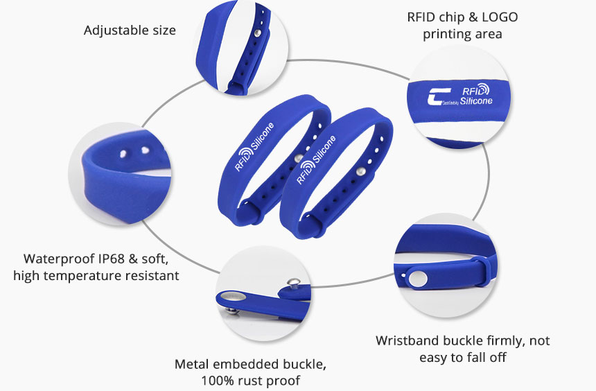 The details of silica gel RFID Mifare wristband RS-AW009