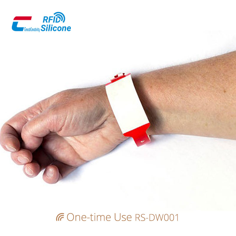 One-time Use RFID Paper Wristband Disposable Bracelets