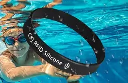 Water-resistant silicone NFC wristband