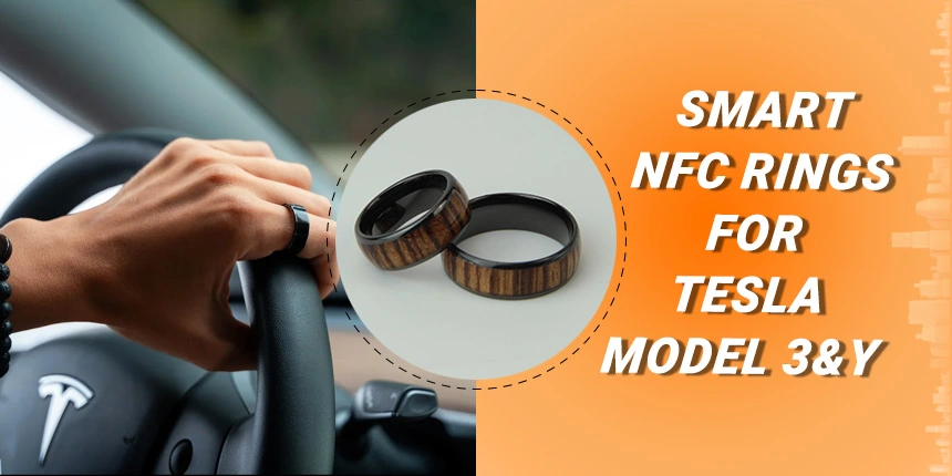 Customized Ceramic NFC ring for Tesla Vehicle keys