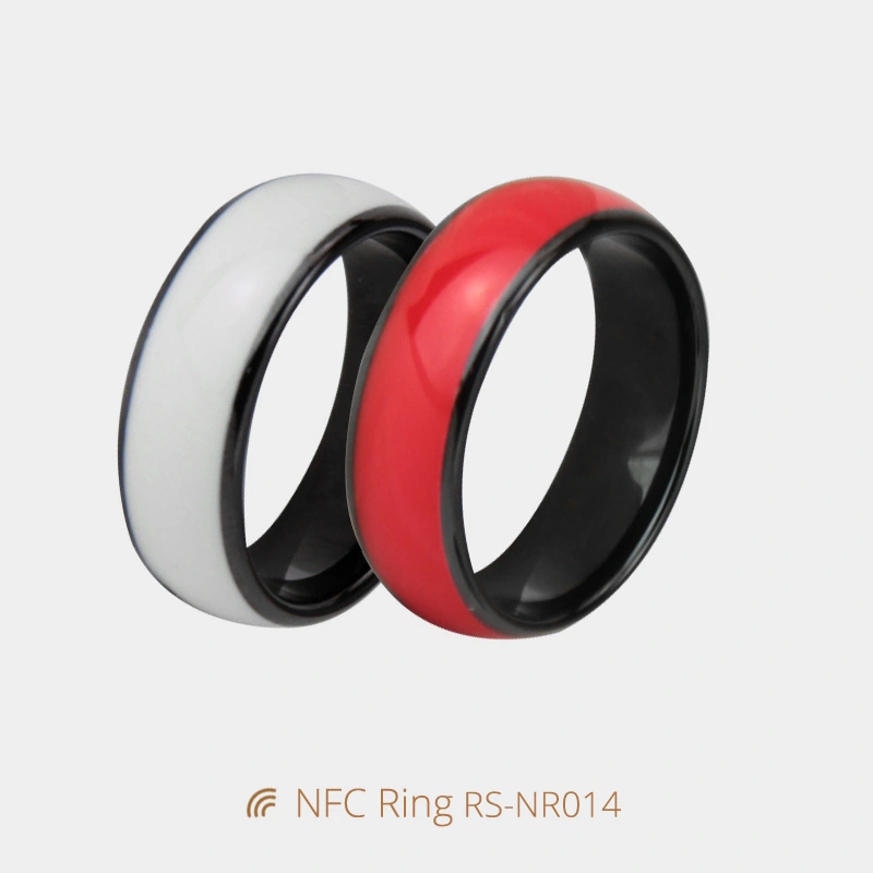Multicolor Customized Ceramic NFC Tesla Ring with NFC Chip