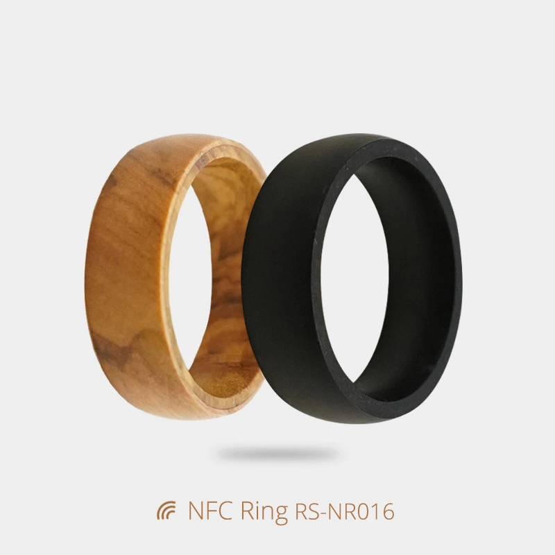 Various Eco-friendly Wooden Custom NFC Ring with Logo