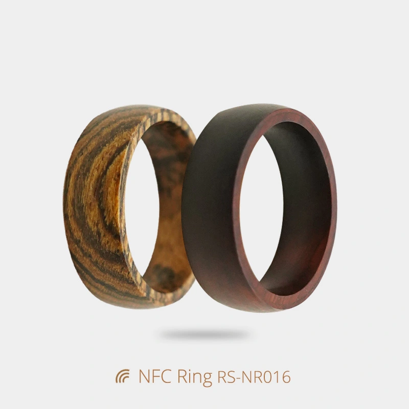 Various Eco-friendly Wooden Custom NFC Ring with Logo