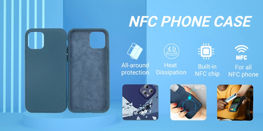 Customized Smart Silicone NFC iPhone Case with Logo Printing