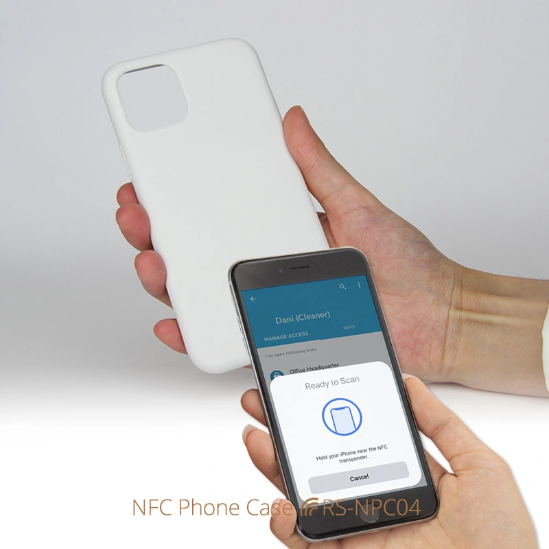 White Silicone NFC Phone Case for iPhone with Magnetic Suction