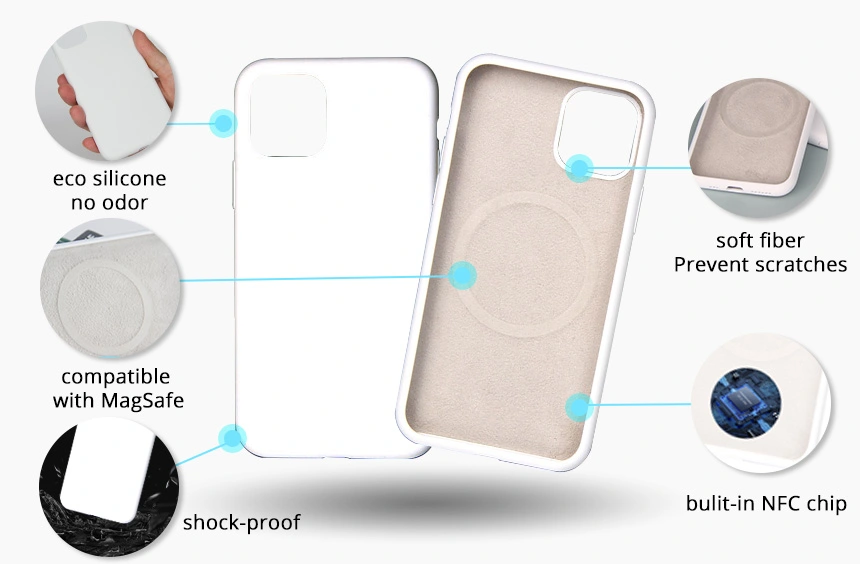 details of NFC Phone Case for iPhone with Magnetic Suction