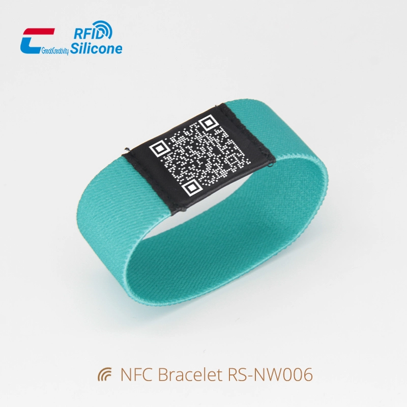 Custom NFC Bracelet NTAG213 Elastic Fabric Wristbands