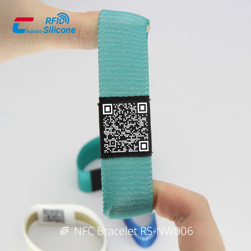 Custom NFC Bracelet NTAG213 Elastic Fabric Wristbands