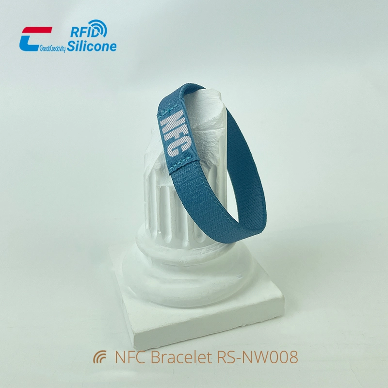 Custom Logo Elastic Cloth NFC Wristband for Quick URL Access