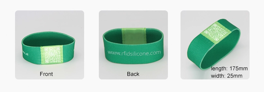 design and size of elastic rfid wristband rs-ew005