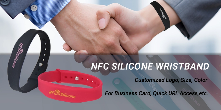 Digital Business Card Bracelet Silicone NFC Wristbands