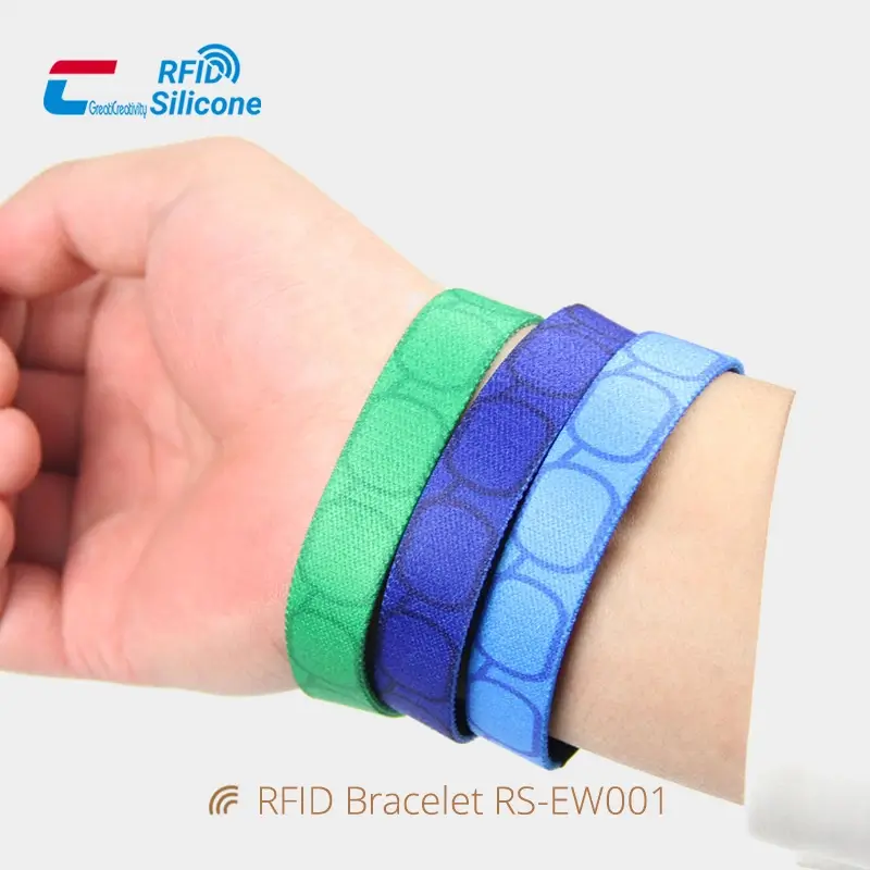 Custom RFID Elastic Wristband Digital NTAG213 Bracelets