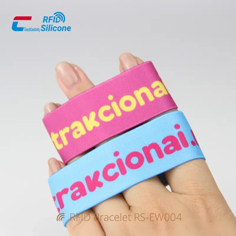 Child RFID Wristband Elastic Band Bracelets for Theme Park