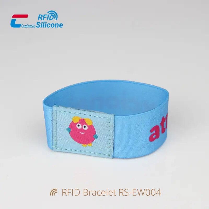 Child RFID Wristband Elastic Band Bracelets for Theme Park