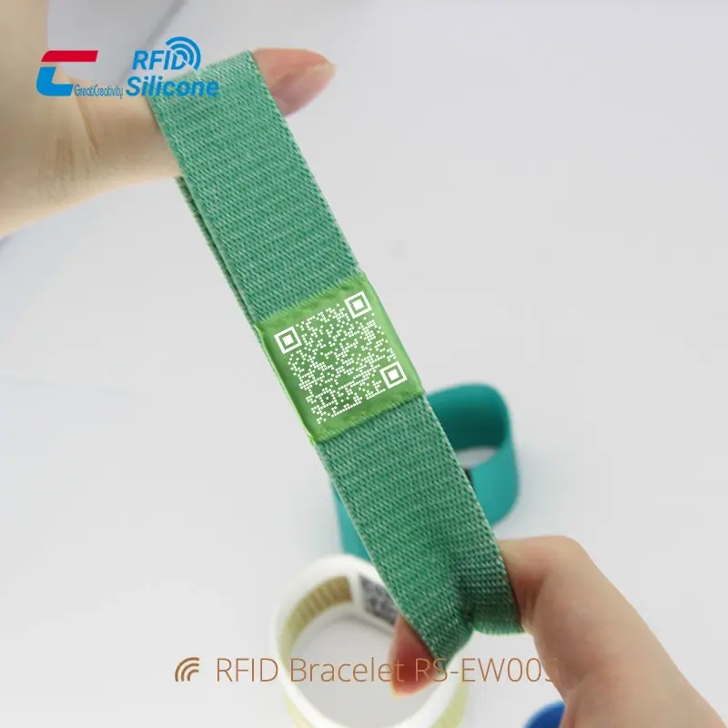 RFID Festival Wristbands Elastic Fabric Wristband Supplier