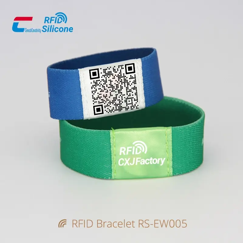 RFID Festival Wristbands Elastic Fabric Wristband Supplier